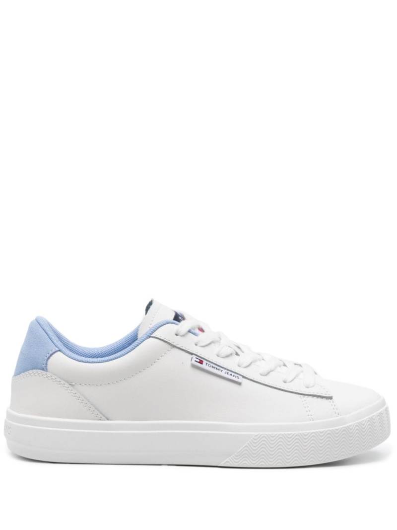 Tommy Jeans Cupsole leather sneakers - White von Tommy Jeans