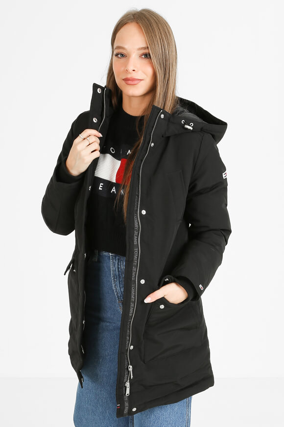 Tommy Jeans Daunenparka | Black | Damen  | L von Tommy Jeans