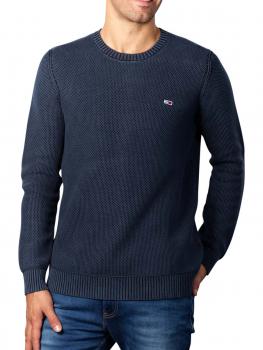 Tommy Jeans Essential Washed Pullover twilight navy von Tommy Jeans