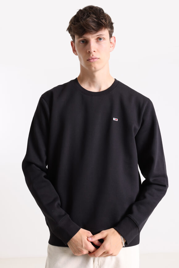 Tommy Jeans Flag Fleece Sweatshirt | Black | Herren | L Tommy Jeans Flag Fleece Sweatshirt | Black | Herren | L von Tommy Jeans