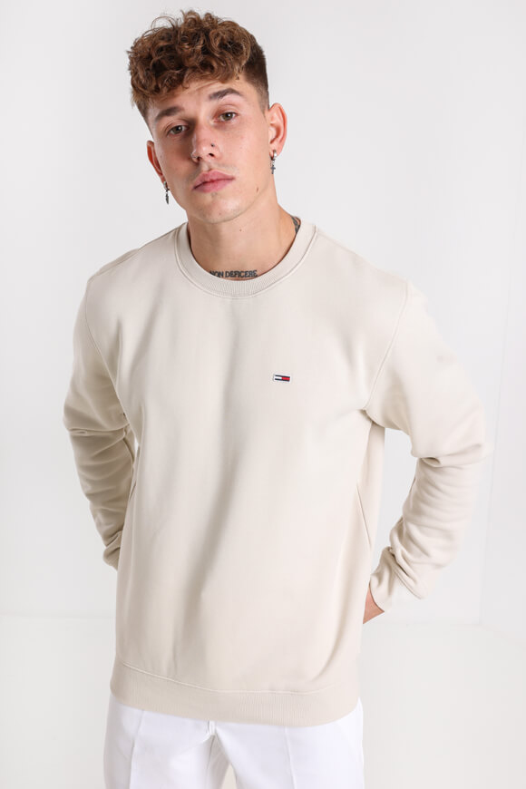 Tommy Jeans Flag Fleece Sweatshirt | Plaza Taupe | Herren  | XL von Tommy Jeans
