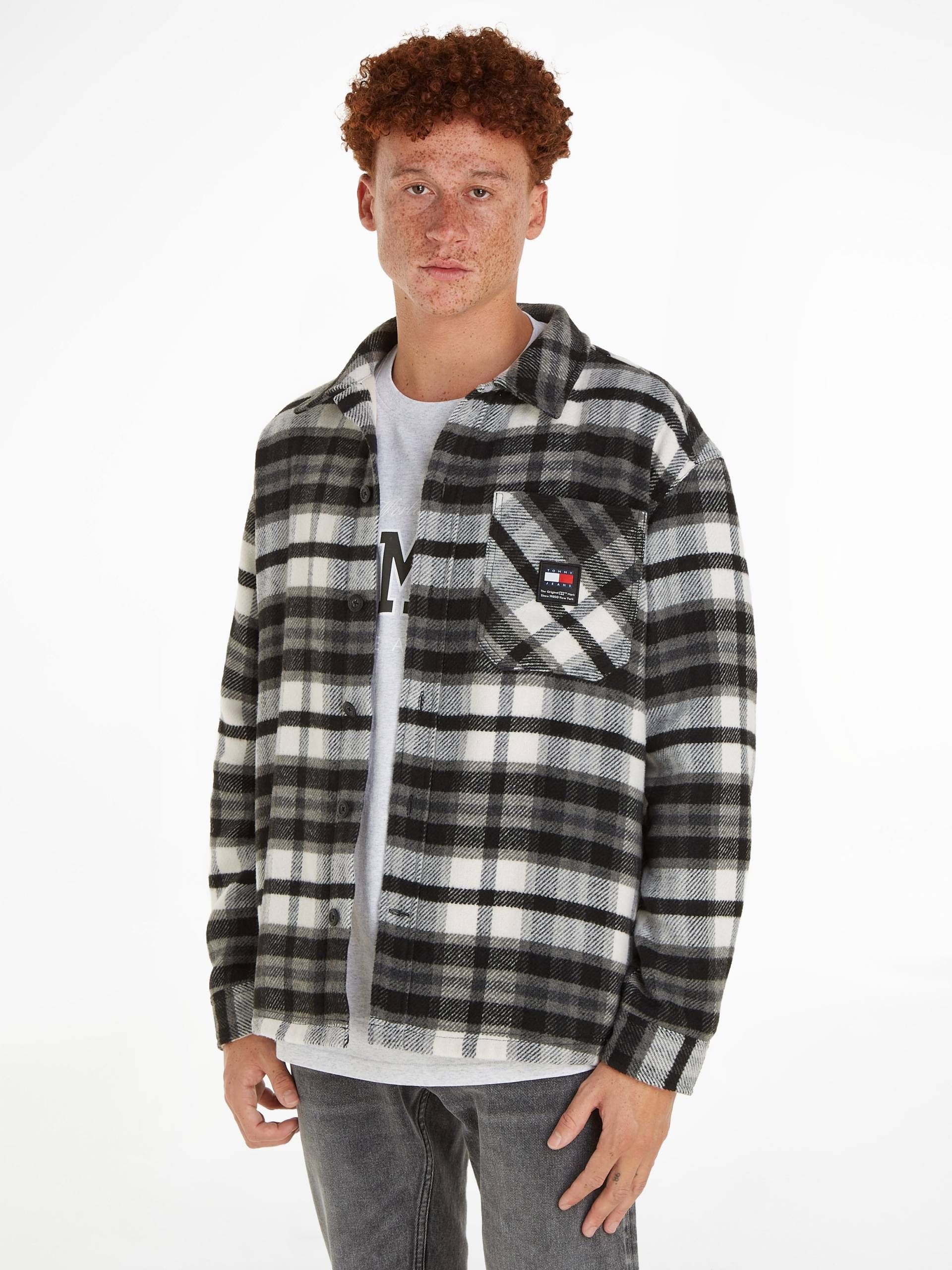 Tommy Jeans Fleecehemd »TJM FLEECE LINED CHECK SHIRT EXT« von Tommy Jeans