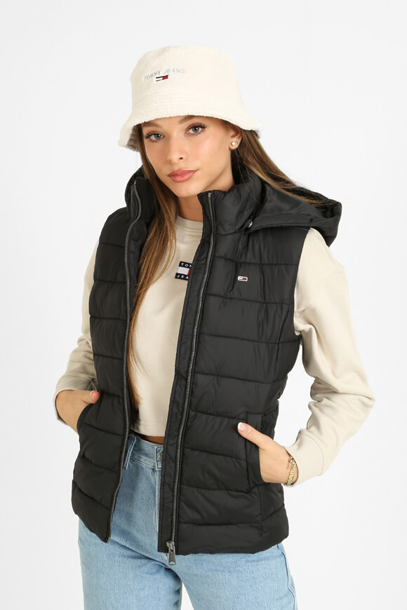 Tommy Jeans Gestepptes Gilet | Black | Damen  | M von Tommy Jeans