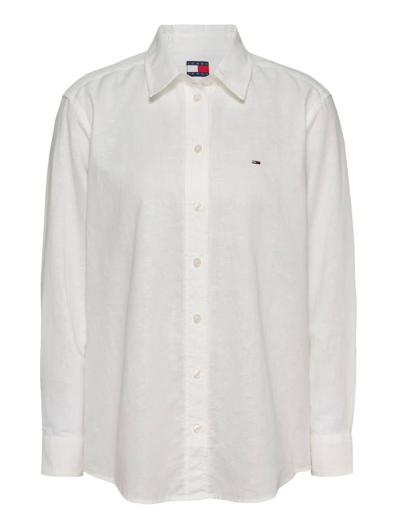 Tommy Jeans Hemdbluse »TJW RLX LINEN SHIRT«, mit Logostickerei von Tommy Jeans