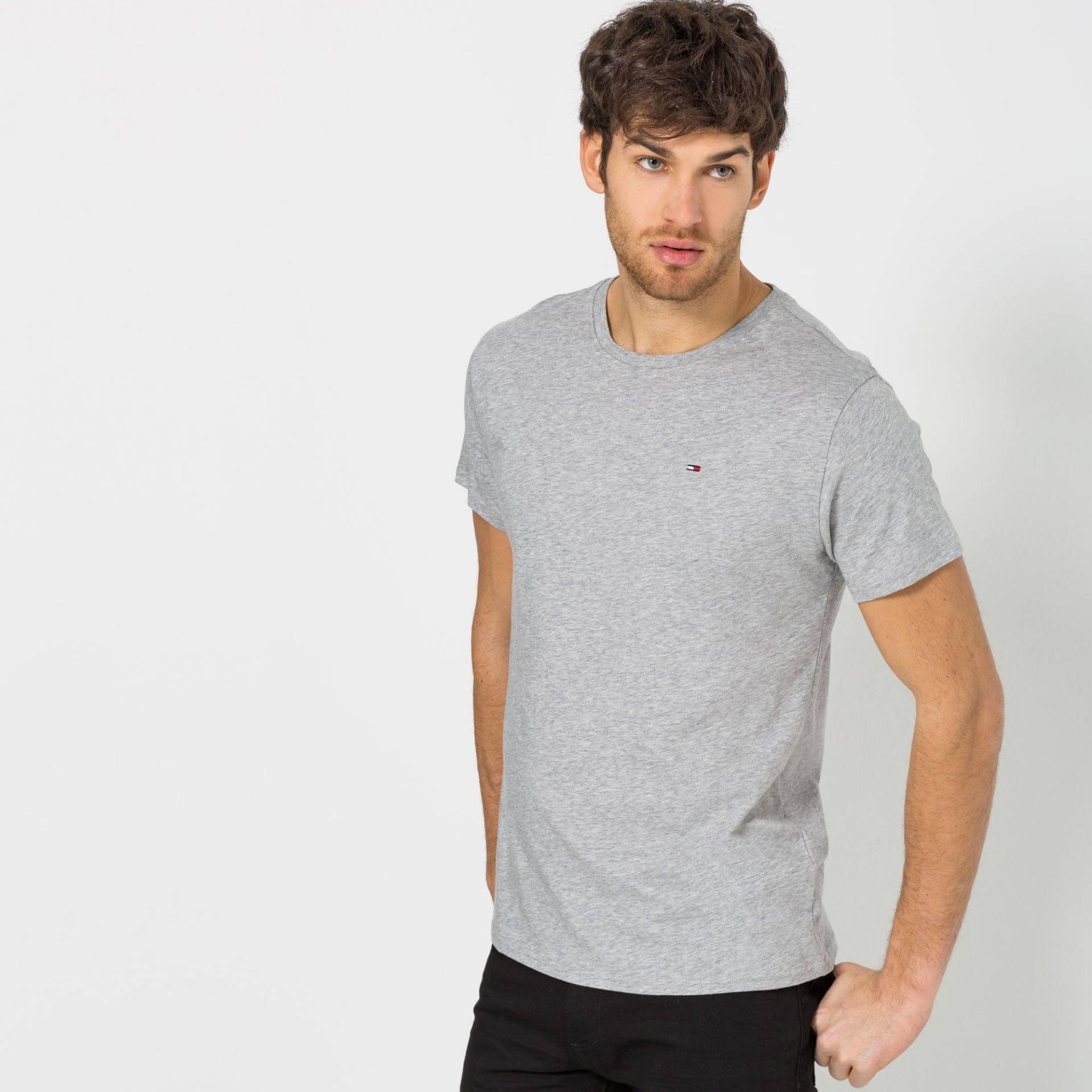 T-shirt, Modern Fit, Kurzarm Herren Grau M von TOMMY JEANS