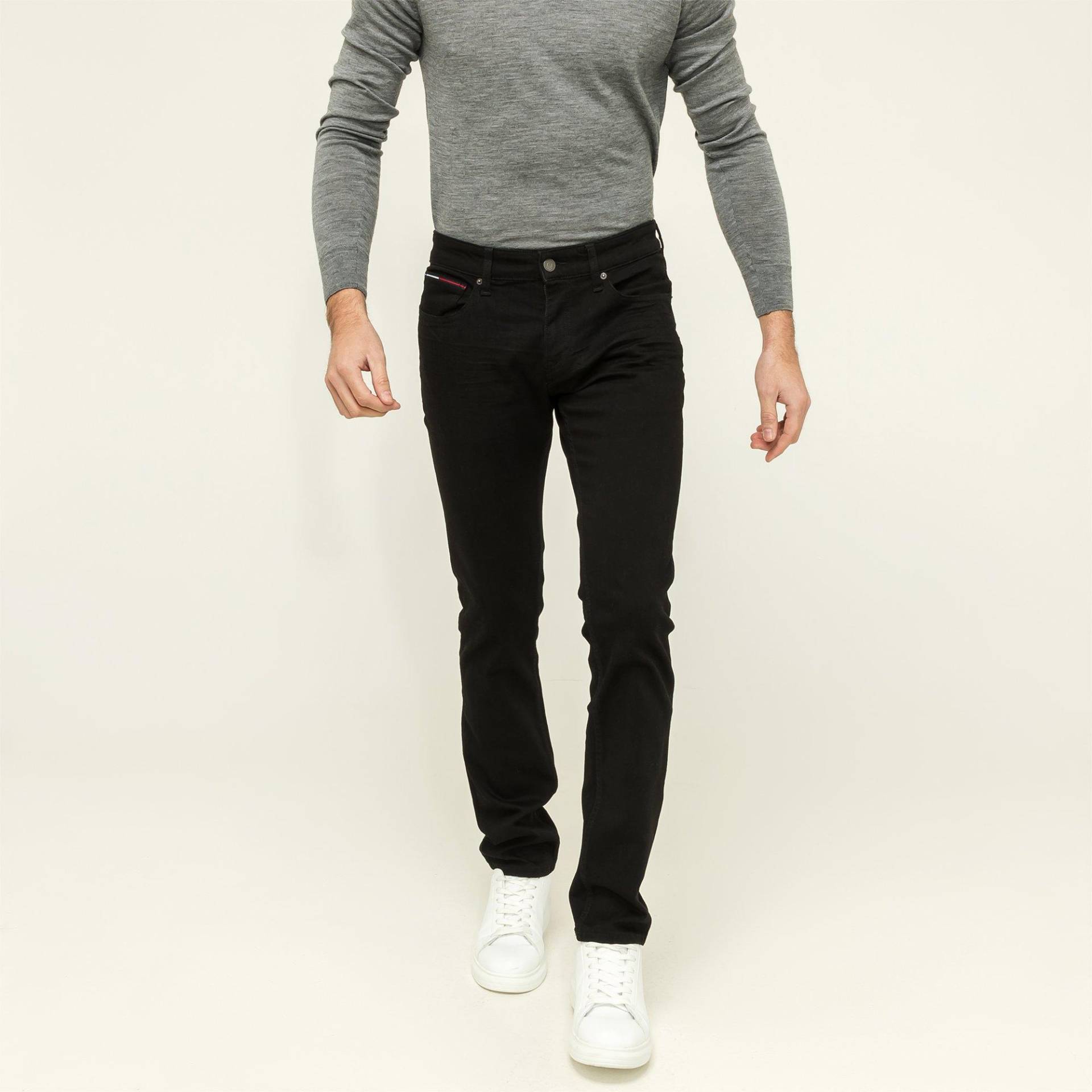 Jeans, Slim Fit Herren Noir  L30/W32 von TOMMY JEANS