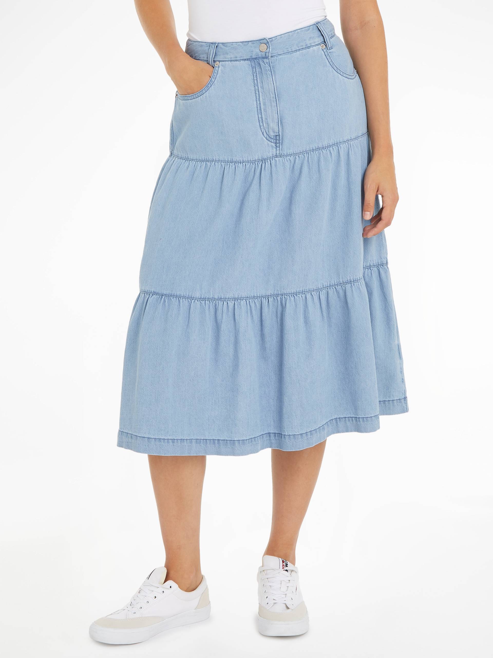 Tommy Jeans Jeansrock »TJW CHAMBRAY TIERED MIDI SKIRT« von Tommy Jeans