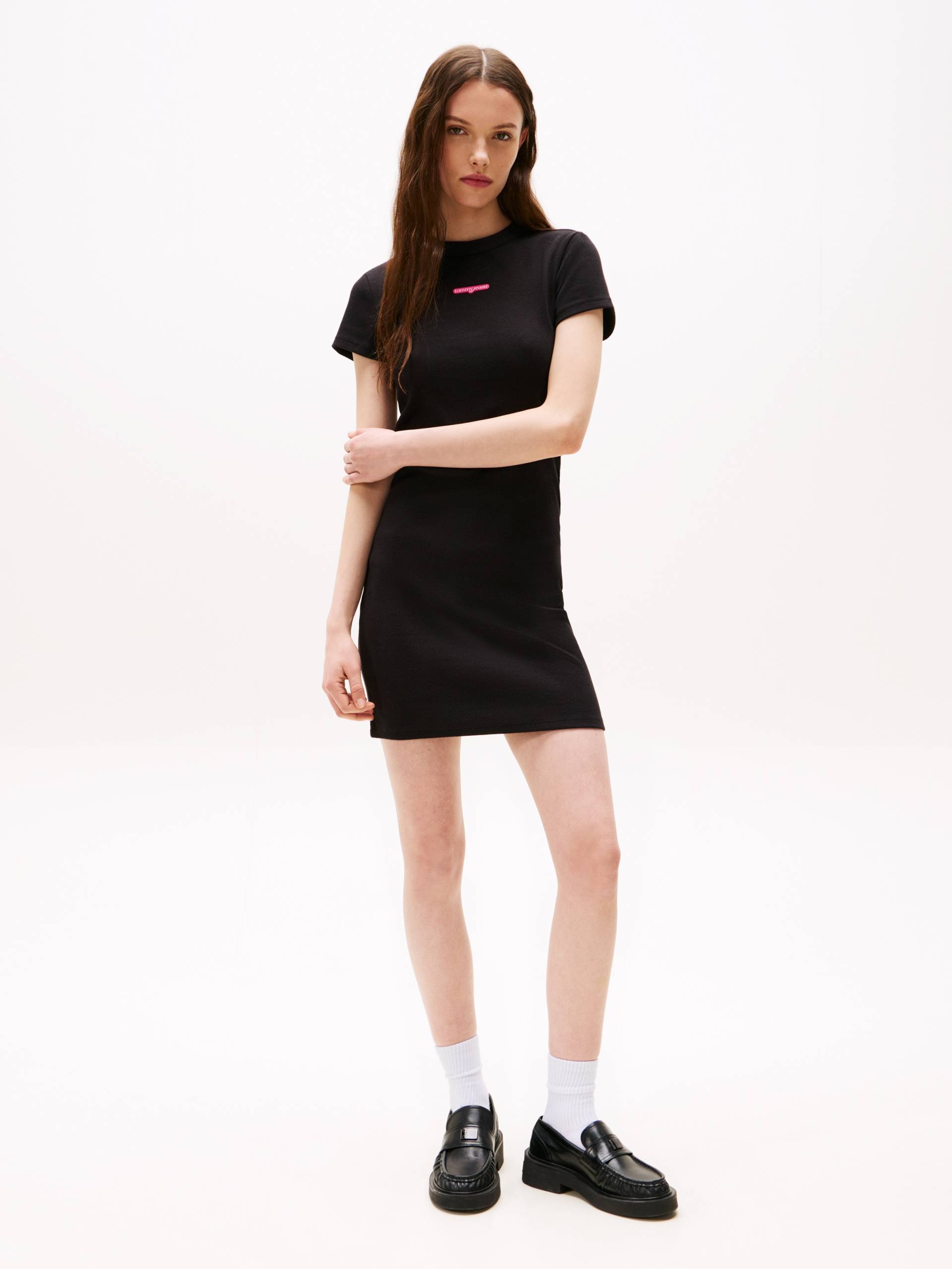 Tommy Jeans Jerseykleid »TJW SCRIPT MINI RIB DRESS EXT« von Tommy Jeans