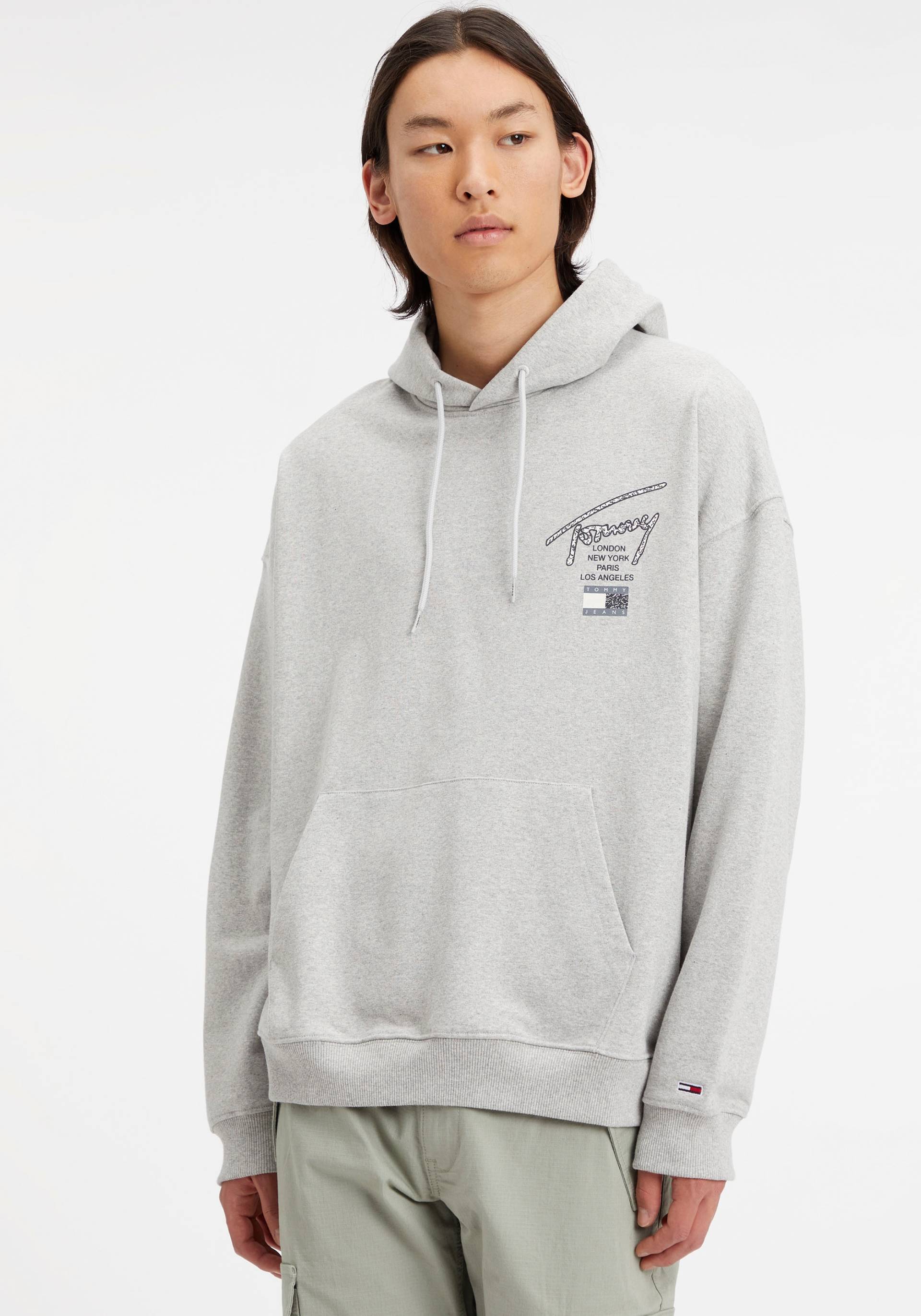 Tommy Jeans Kapuzensweatshirt »TJM OVZ AOP BACK HOODIE«, mit Logodruck auf dem Rücken von Tommy Jeans