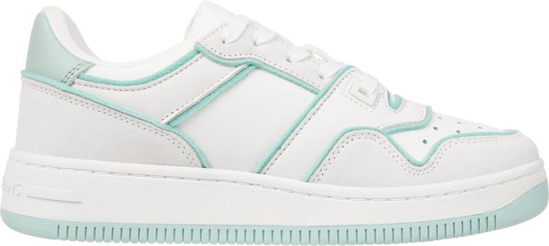 Tommy Jeans Keilsneaker »TJW RETRO BASKET FOAM EDGE«, kontrastfarbenem Pastell-Besatz, Freizeitschuh, Halbschuh, Schnürschuh von Tommy Jeans