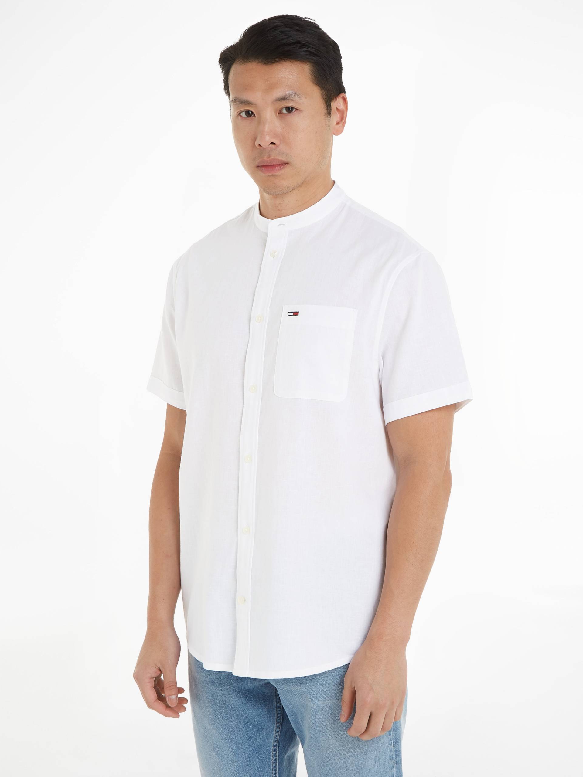 Tommy Jeans Kurzarmhemd »TJM REG MAO LINEN BLEND SS SHIRT« von Tommy Jeans