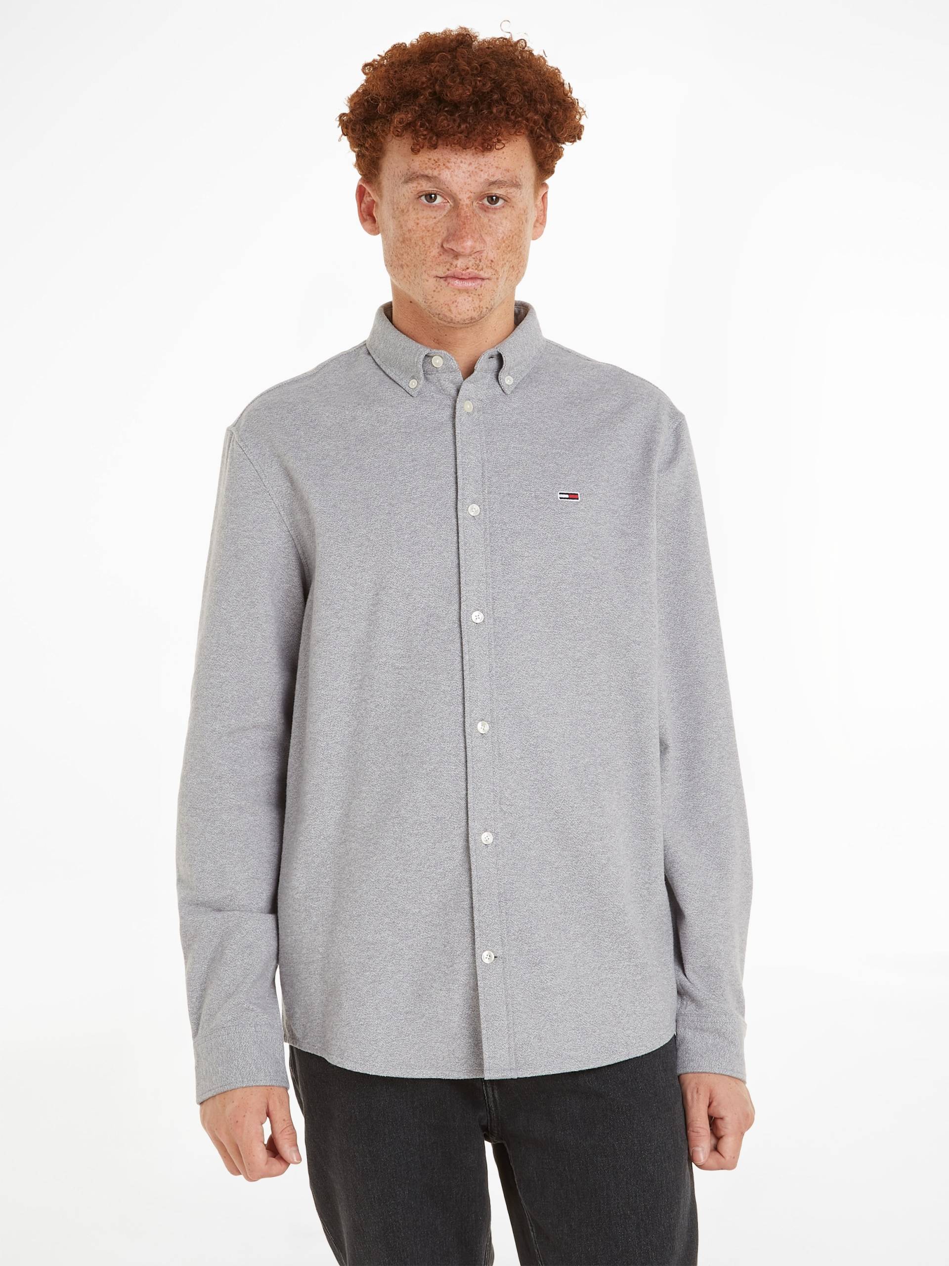 Tommy Jeans Langarmhemd »TJM REG BRUSHED GRINDLE SHIRT«, mit Button-down-Kragen von Tommy Jeans