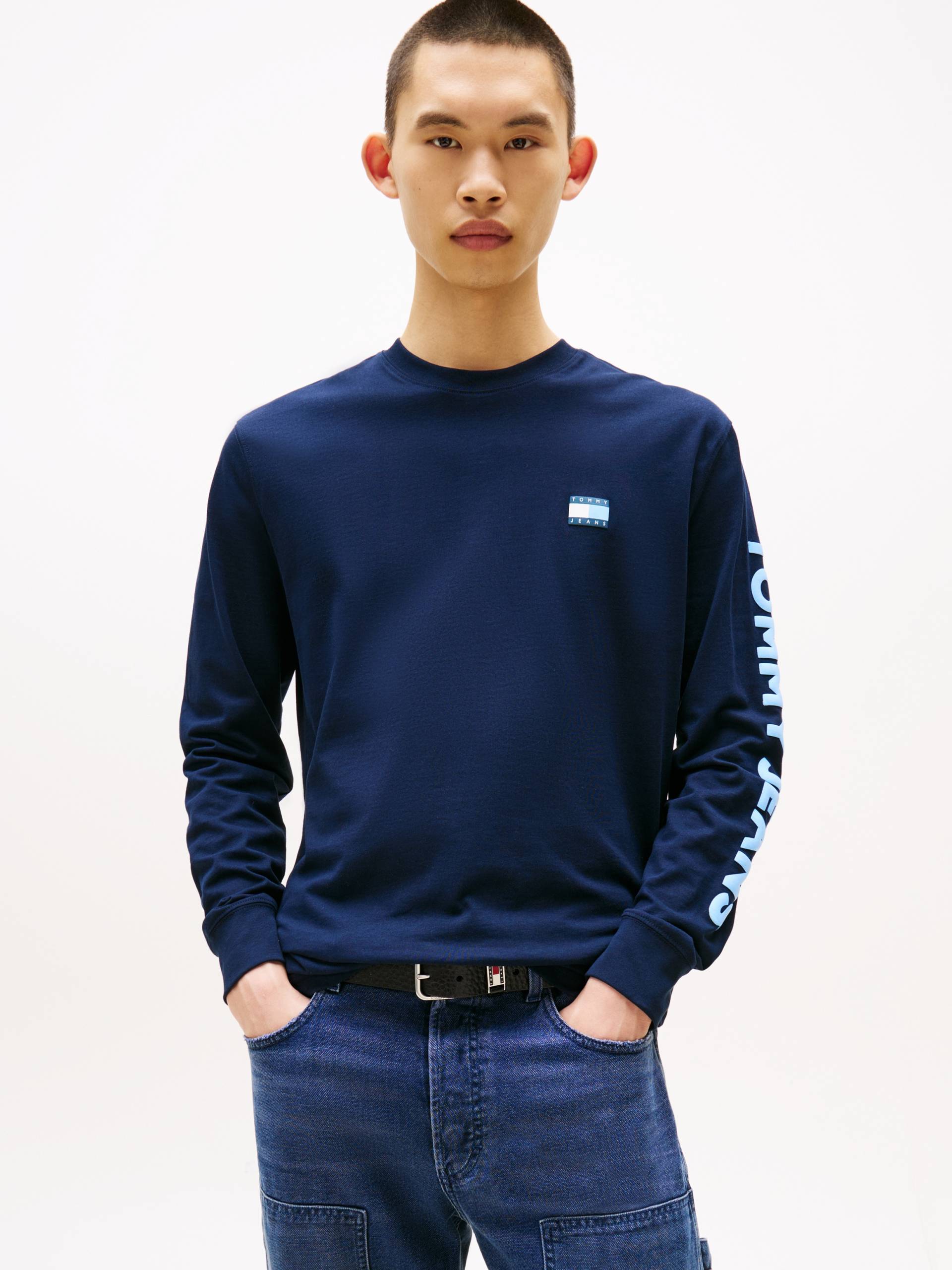 Tommy Jeans Langarmshirt »TJM REG POP COL NW CLSC LS T EXT«, Mit Rundhalsausschnitt von Tommy Jeans