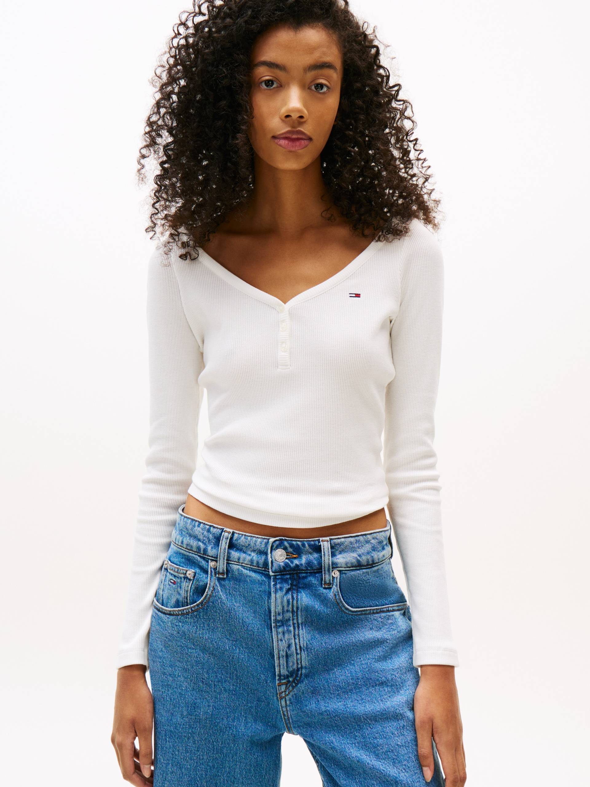 Tommy Jeans Langarmshirt »TJW SLIM HENLEY WAFFLE LS« Tommy Jeans Langarmshirt »TJW SLIM HENLEY WAFFLE LS« von Tommy Jeans