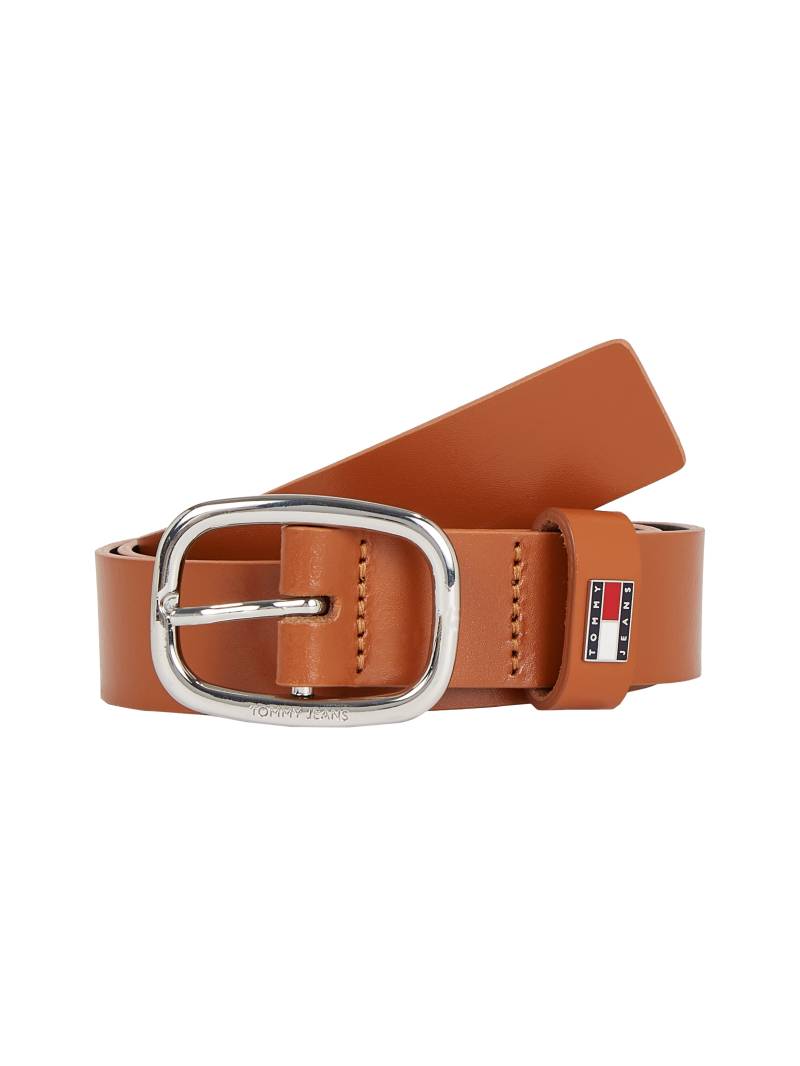 Tommy Jeans Ledergürtel »TJW OVAL 3.0«, Ovale Einfachdornschliesse und Logo am Verschluss von Tommy Jeans