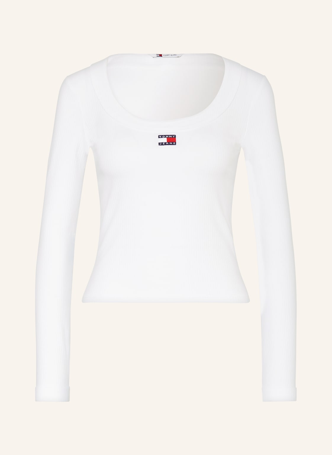 Tommy Jeans Longsleeve weiss von Tommy Jeans