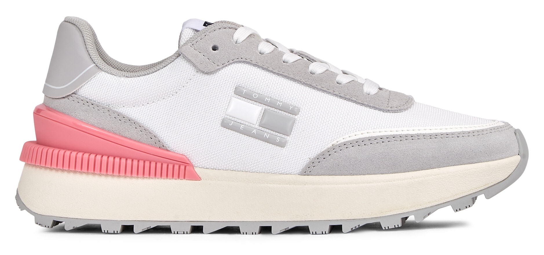 Tommy Jeans Plateausneaker »TJW TECH RUNNER ESS«, Kontrastbesatz und Logoflagge, Freizeitschuh, Halbschuh, Schnürschuh von Tommy Jeans