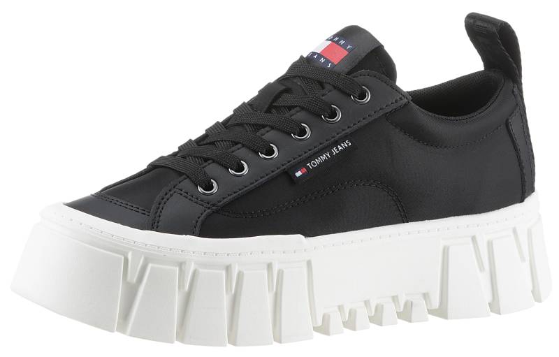 Tommy Jeans Plateausneaker »TJW VULC FLATFORM LC MIX MEDIA«, Freizeitschuh, Halbschuh, Schnürschuh mit derber Sohle von Tommy Jeans