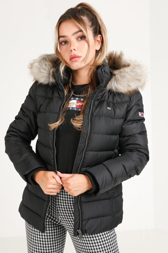 Tommy Jeans Puffer Daunenjacke | Black | Damen  | L von Tommy Jeans