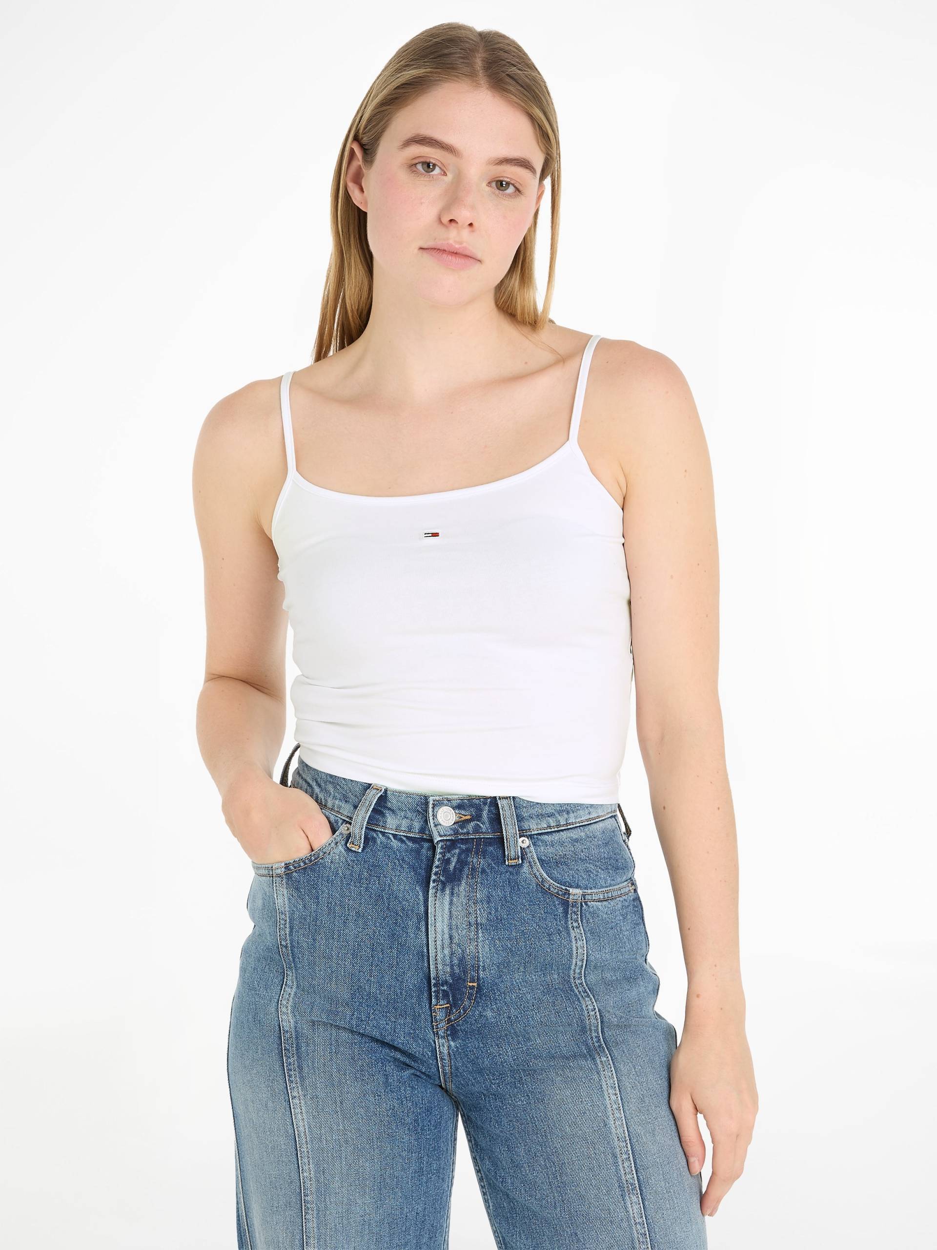 Tommy Jeans Spaghettitop »Crop Essential Strap Tank Top, kurz« von Tommy Jeans