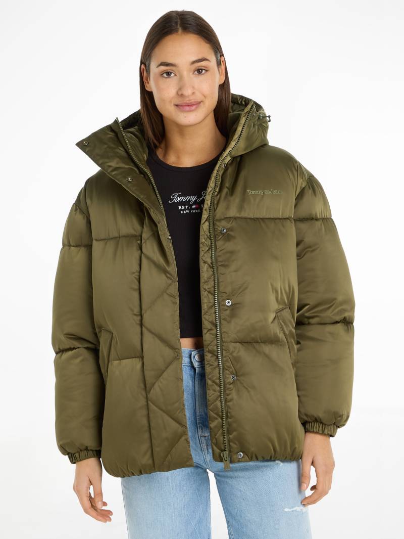Tommy Jeans Steppjacke »TJW OVR SATIN PUFFER«, mit Kapuze, mit Tommy Jeans Markenlabel von Tommy Jeans
