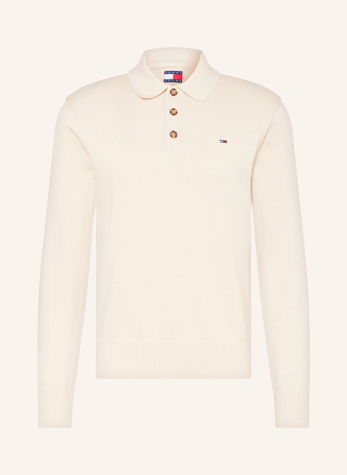 Tommy Jeans Strick-Poloshirt beige Tommy Jeans Strick-Poloshirt beige von Tommy Jeans