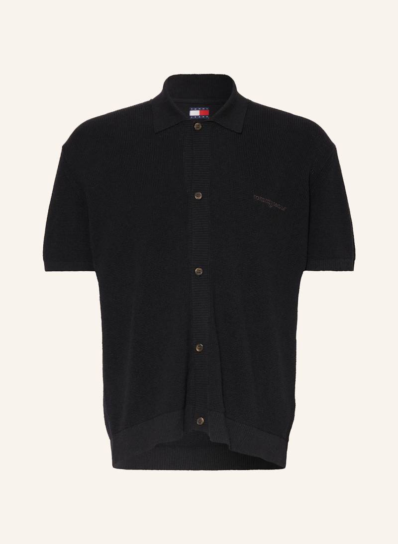 Tommy Jeans Strickhemd Comfort Fit schwarz von Tommy Jeans