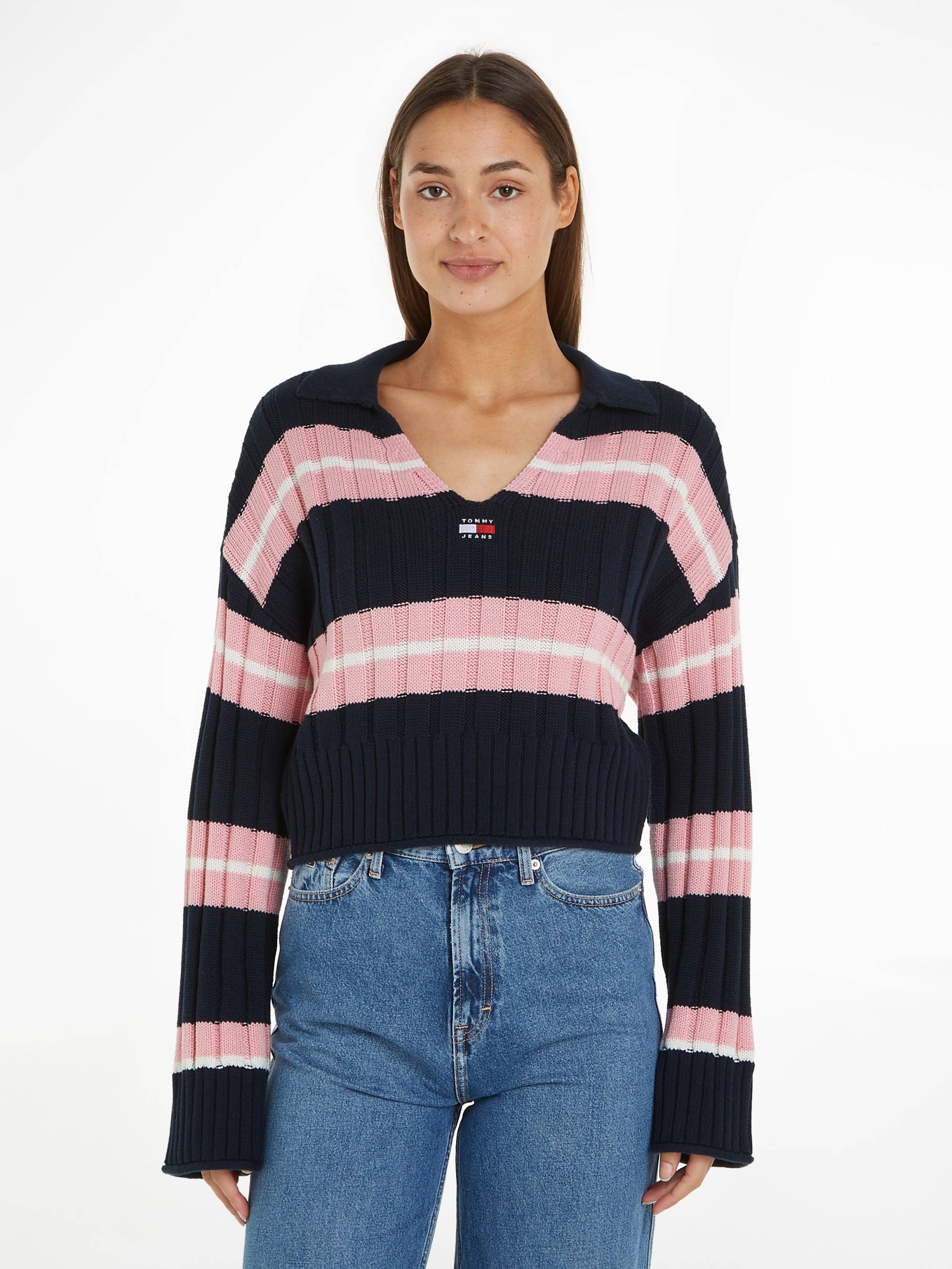 Tommy Jeans Strickpullover, mit Front-Logoprägung von Tommy Jeans