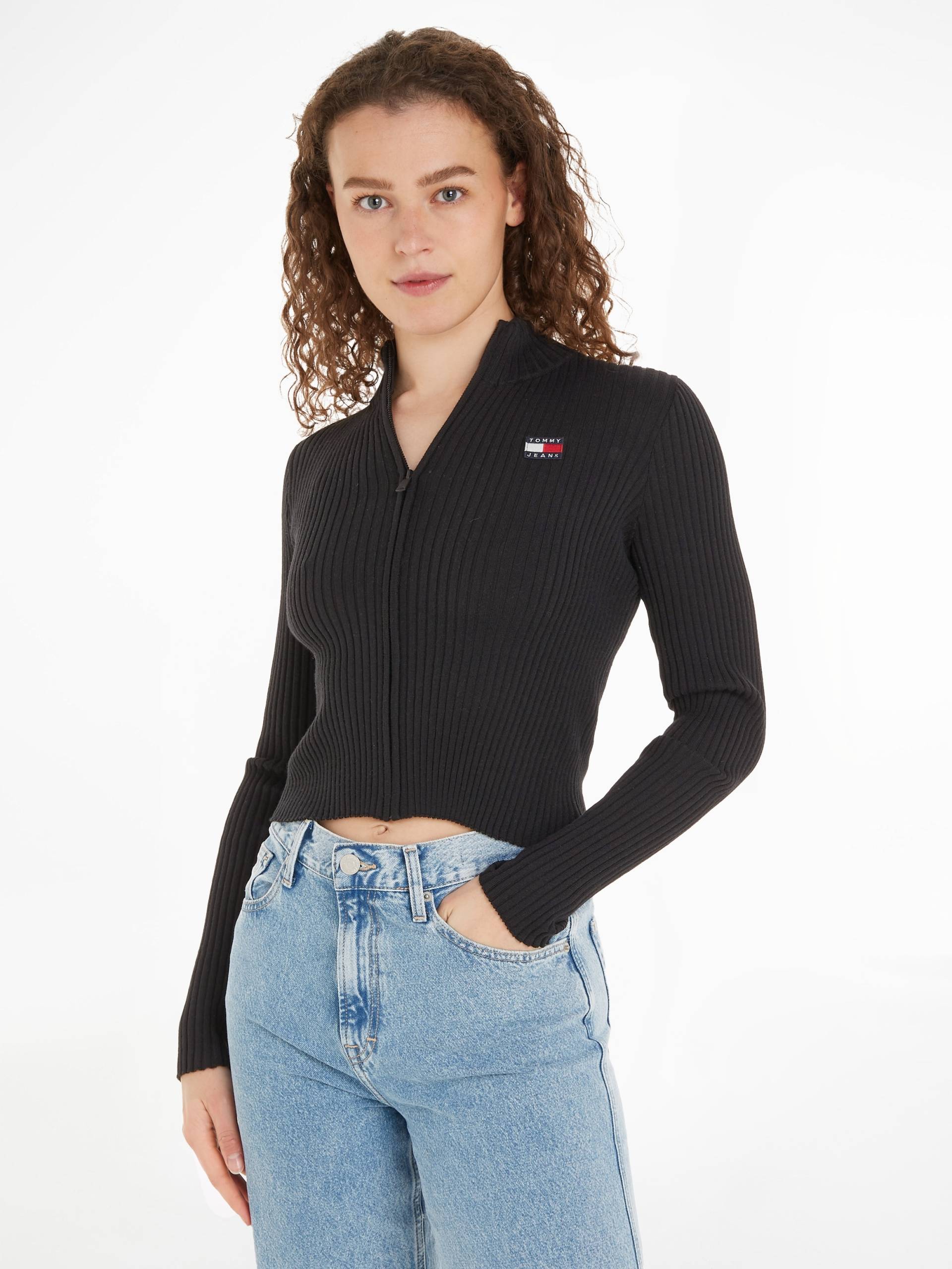 Tommy Jeans Strickpullover »TJW BADGE ZIP TRHU SWEATER« von Tommy Jeans