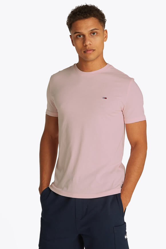 Tommy Jeans T-Shirt | Precious Pink Heather | Herren  | L von Tommy Jeans