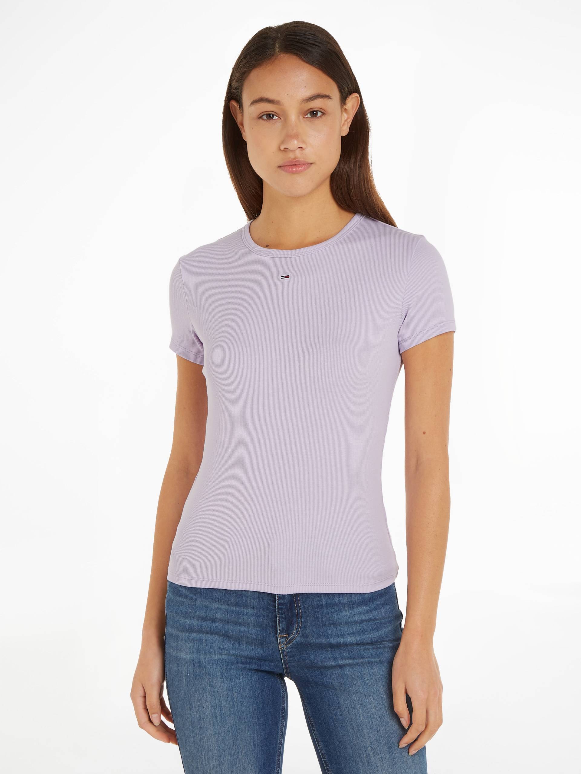 Tommy Jeans T-Shirt »Slim Essential Rib Shirt, Rippshirt Rundhalsshirt« von Tommy Jeans