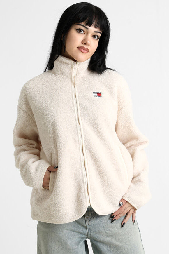 Tommy Jeans Teddy Jacke | Newsprint | Damen  | S von Tommy Jeans