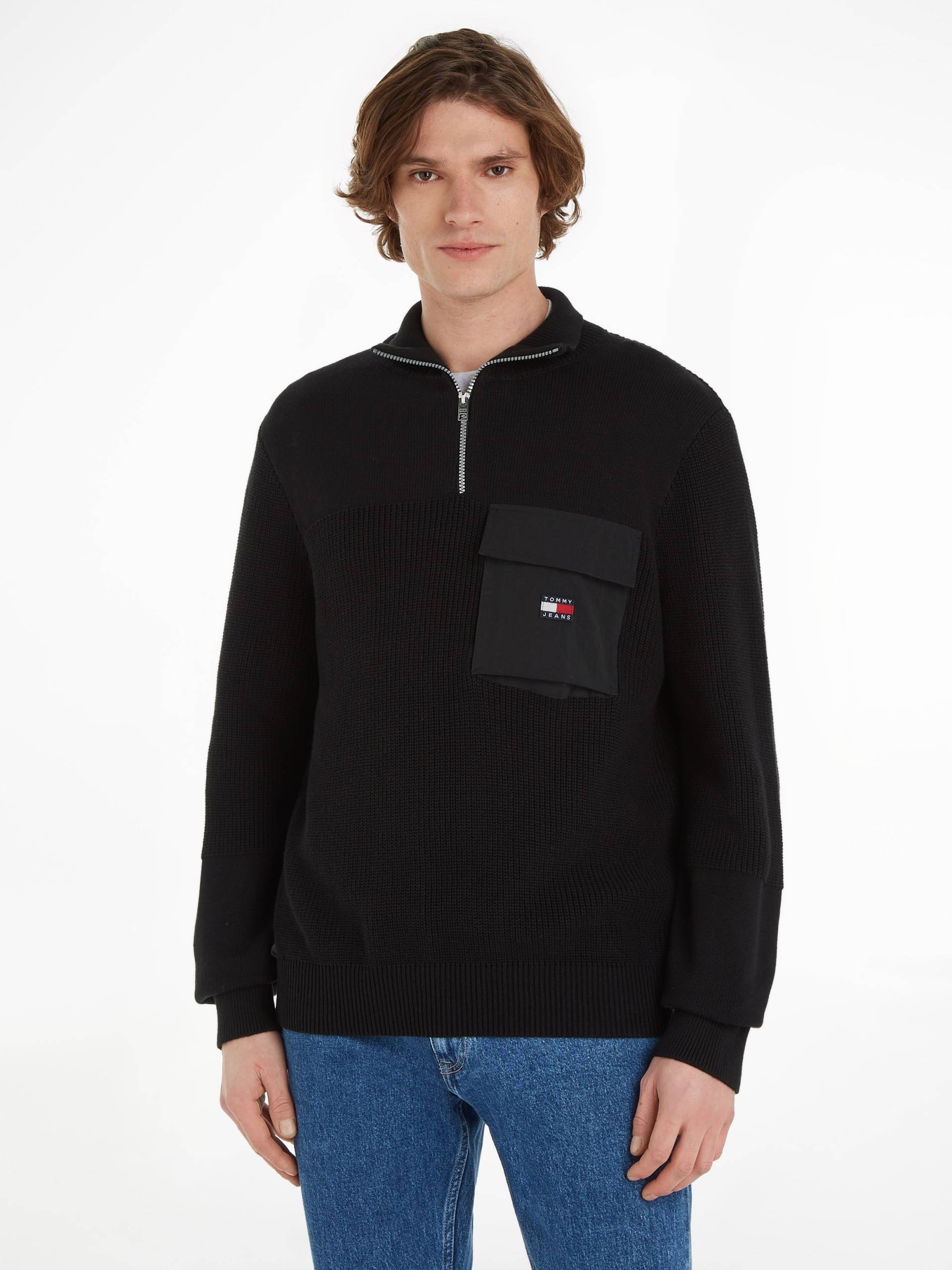 Tommy Jeans Troyer »TJM REG MIX FABRIC TECH SWEATER« von Tommy Jeans
