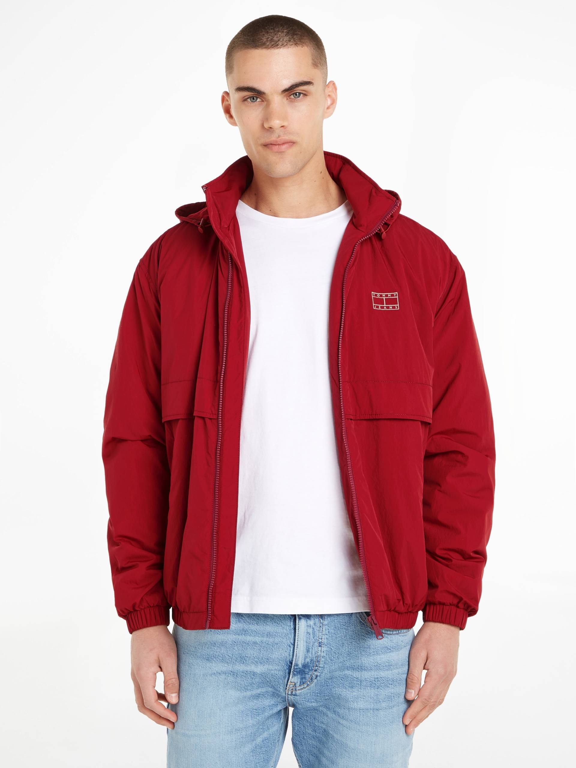 Tommy Jeans Windbreaker »TJM TONAL FLAG JACKET«, mit Kapuze, mit Kapuze von Tommy Jeans