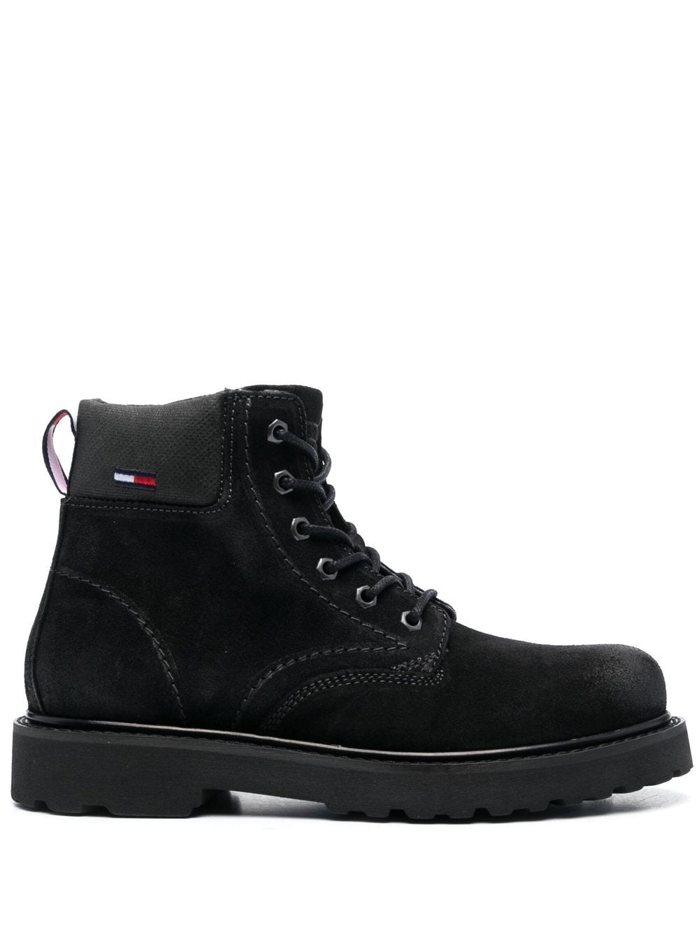 Tommy Jeans lace-up suede ankle boots - Black von Tommy Jeans