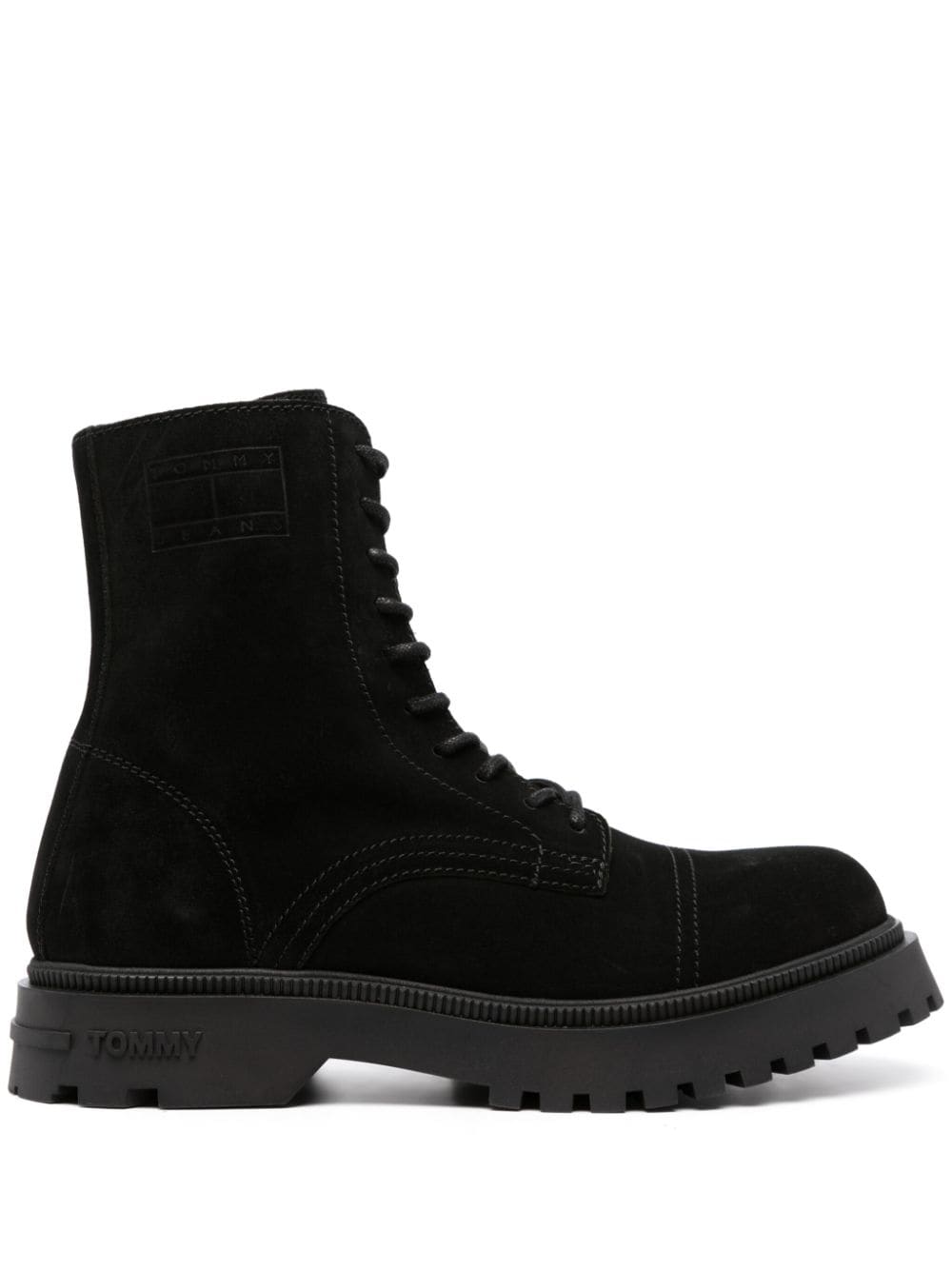 Tommy Jeans lace-up suede boots - Black von Tommy Jeans