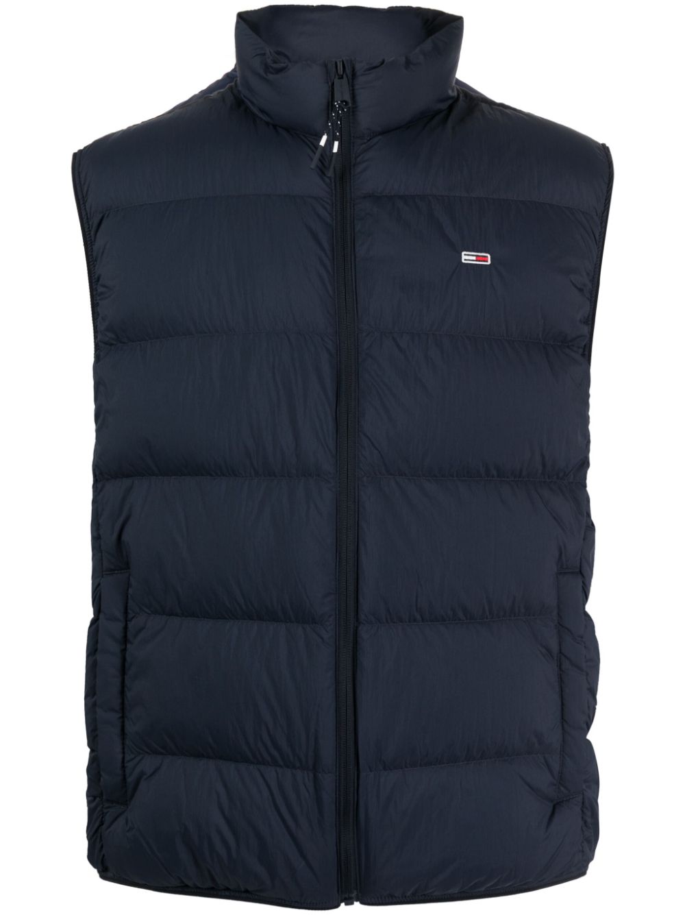 Tommy Jeans logo-embroidered down gilet - Blue von Tommy Jeans