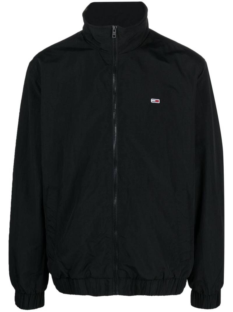 Tommy Jeans logo-patch zip-up lightweight jacket - Black von Tommy Jeans