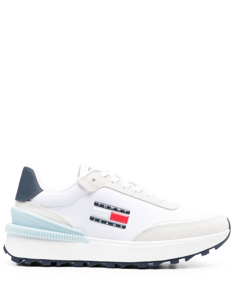 Tommy Jeans logo-plaque low-top sneakers - White von Tommy Jeans