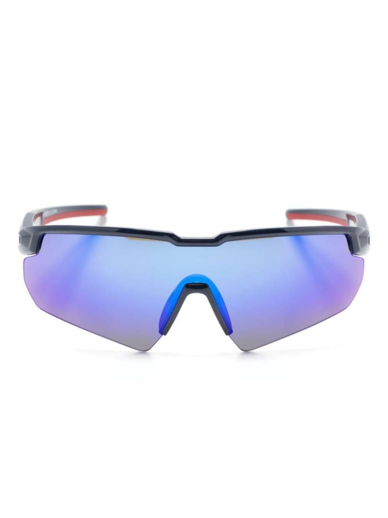 Tommy Jeans mirrored-lenses biker-style sunglasses - Blue von Tommy Jeans