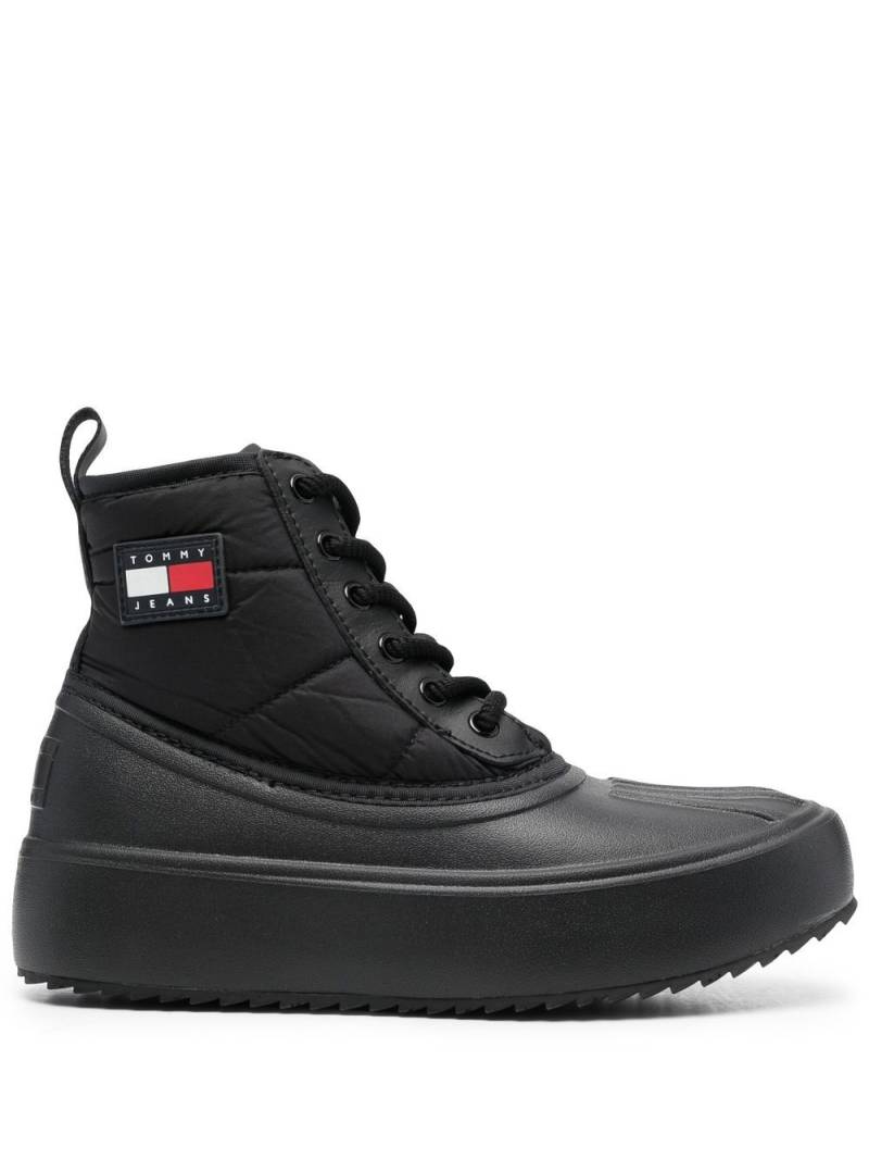 Tommy Jeans oversize rubber sole boots - Black von Tommy Jeans
