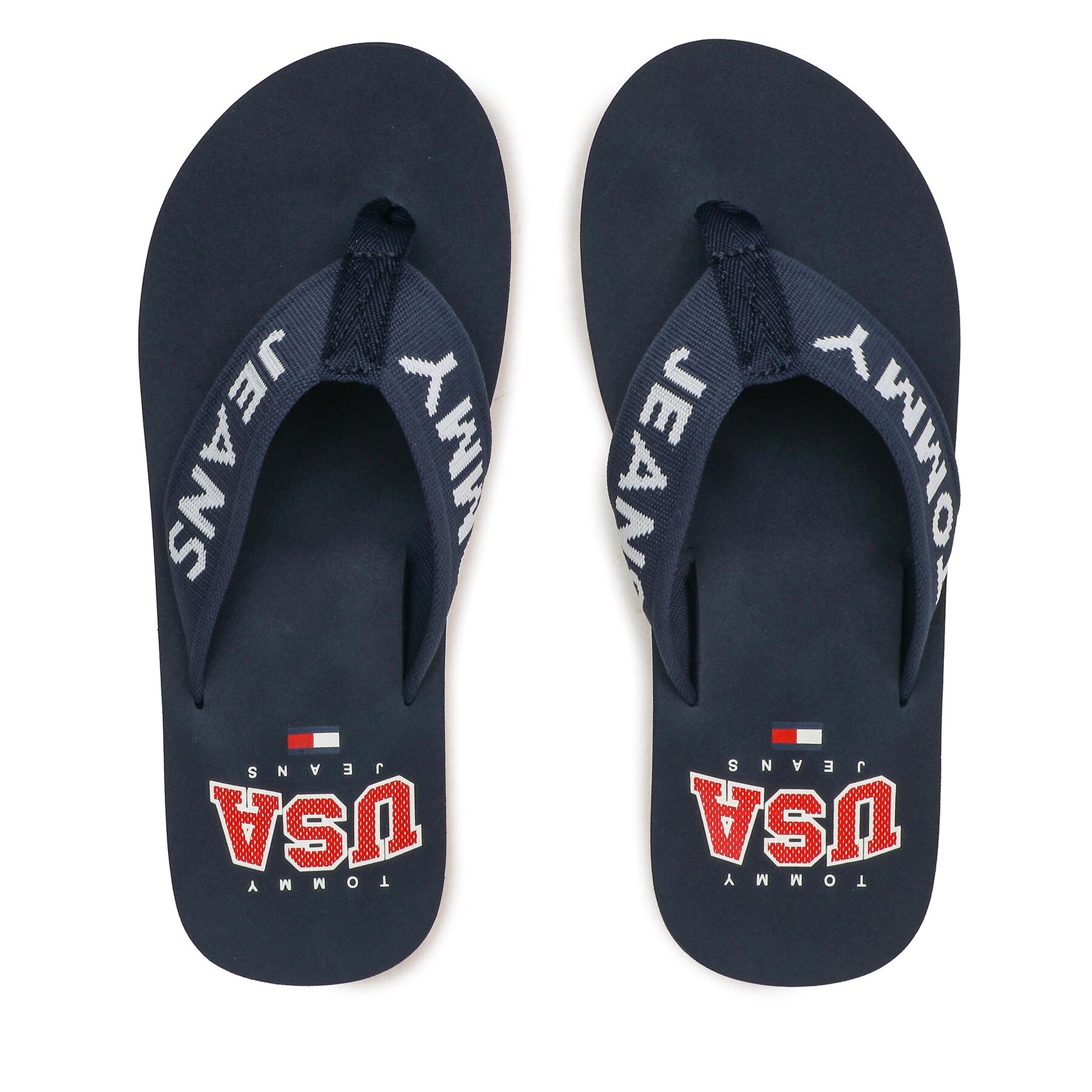 Zehentrenner Tommy Jeans Flip Flop Logo Tape EM0EM01147 Twillight Navy C87 von Tommy Jeans