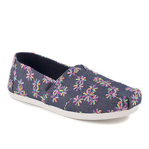 Toms Embroidered Floral Damen Slipper Blau von Toms