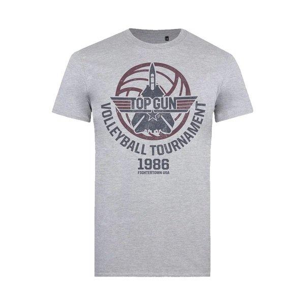 Volleyball Tournament Tshirt Herren Grau XXL von Top Gun