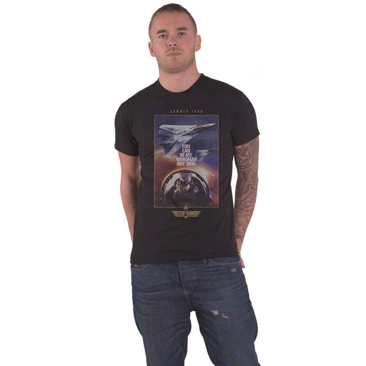 Wingman Tshirt Damen Schwarz XL von Top Gun