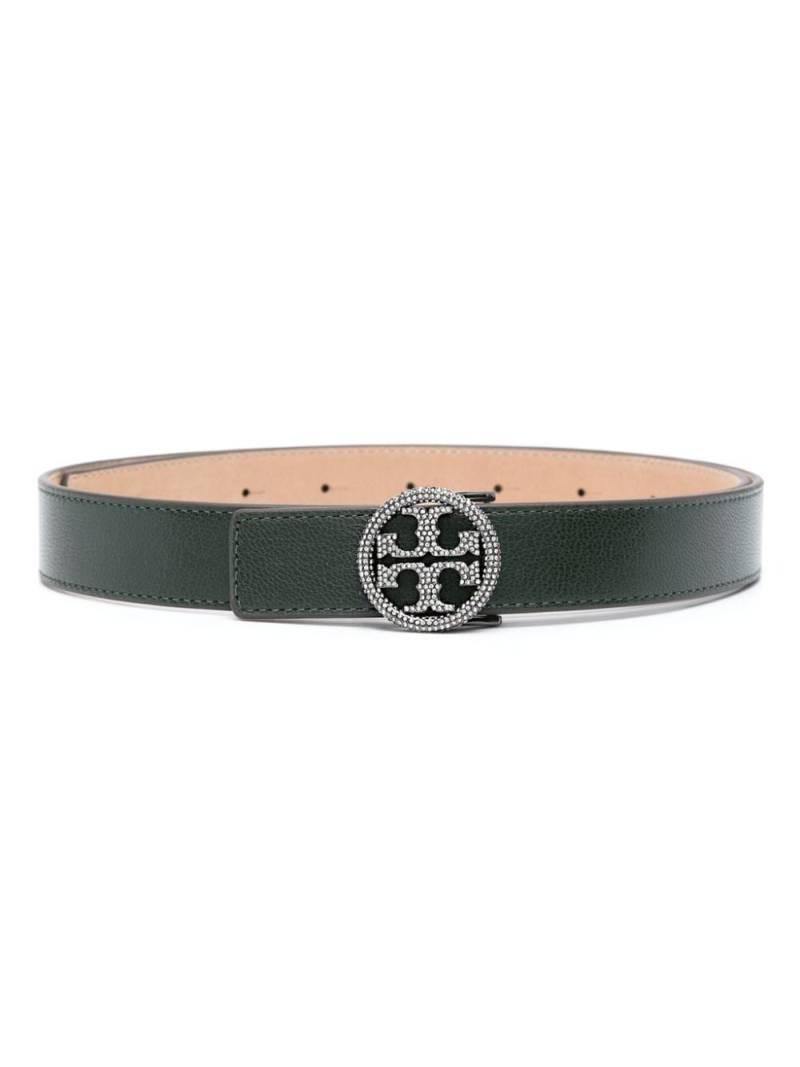 Tory Burch 1" Miller leather belt - Green von Tory Burch