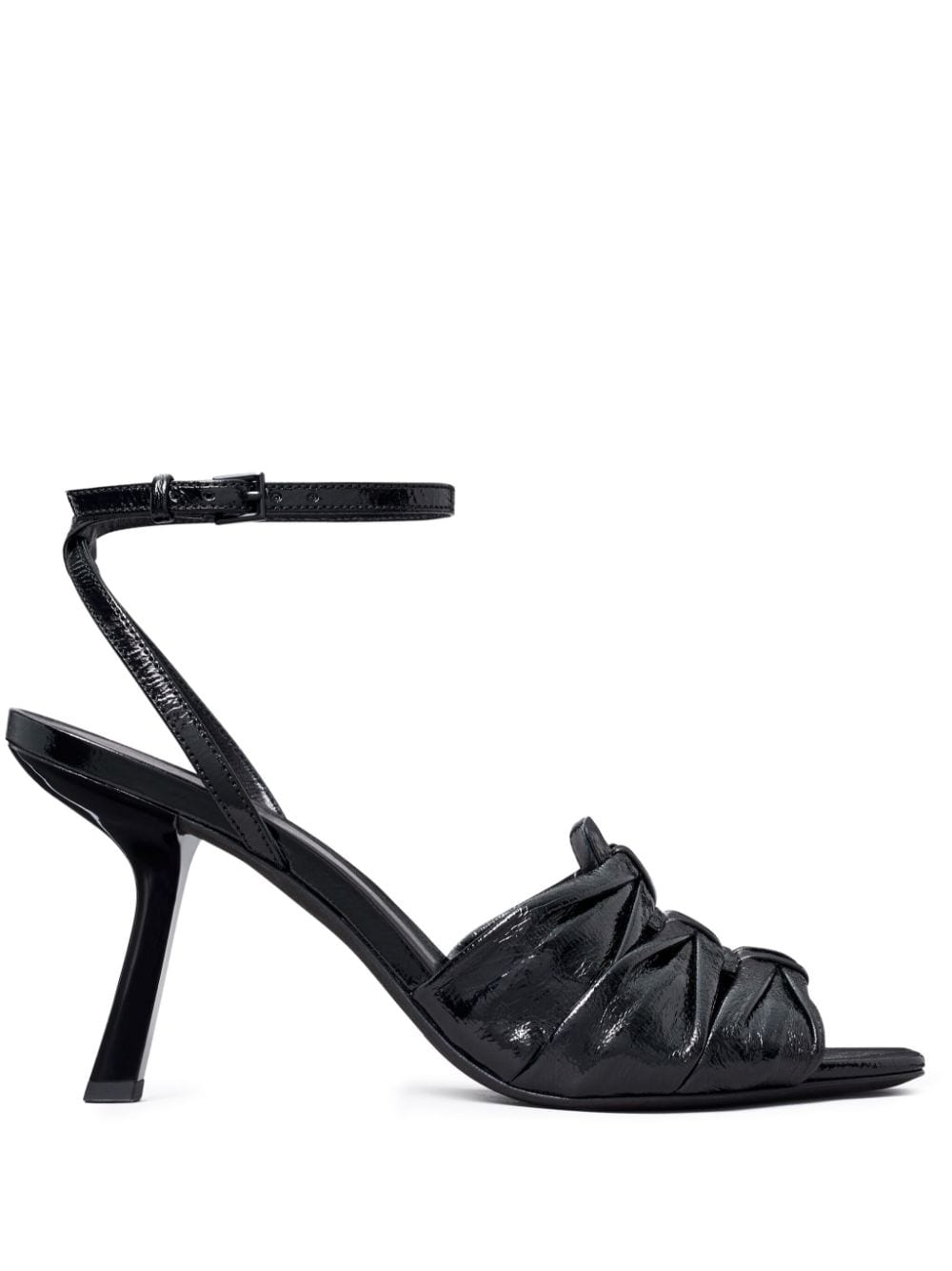 Tory Burch 85mm ruched leather sandals - Black von Tory Burch