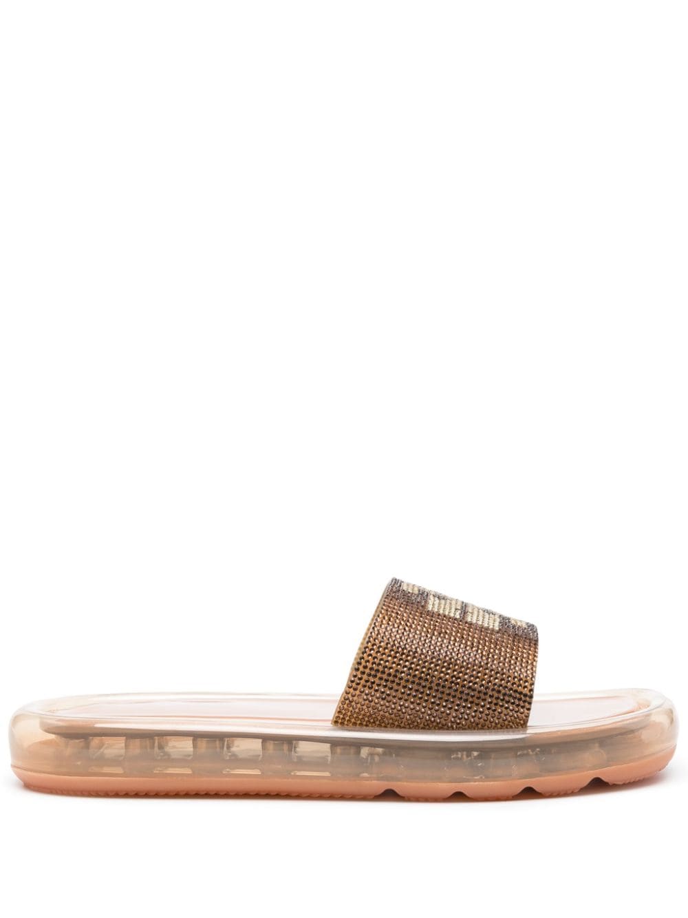 Tory Burch Bubble Jelly crystal-embellished slides - Neutrals von Tory Burch