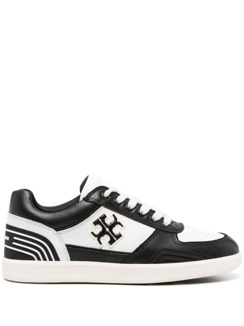 Tory Burch Clover Court colour-block leather sneakers - Black von Tory Burch