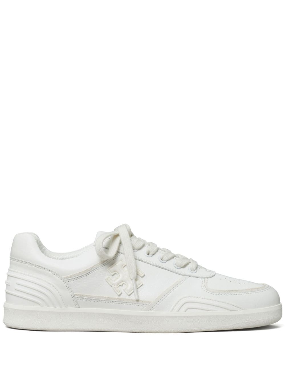Tory Burch Clover logo-patch sneakers - White von Tory Burch